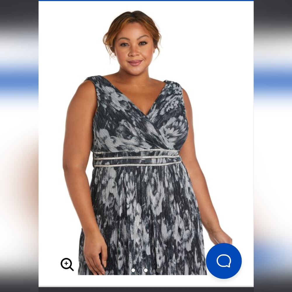 Embellished Metallic-Print Gown, 20